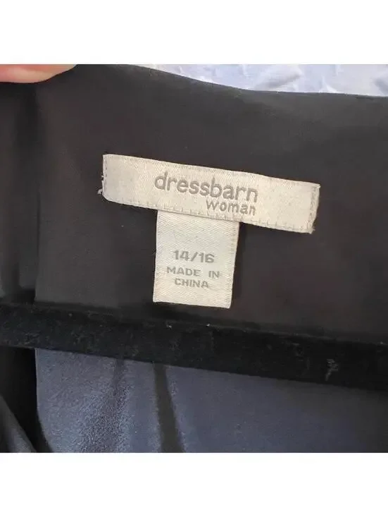 Dressbarn ruffled beaded embroidered black blouse - Picture 6 of 7